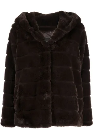 Apparis Hooded faux-fur coat