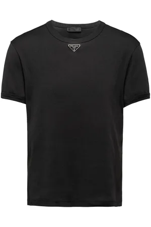 Prada Triangle-logo cotton T-shirt