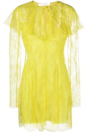 Serafini Semi-sheer lace mini dress