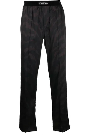 Tom Ford Patterned logo-waistband pyjama trousers