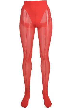 Wolford X Mugler mesh-panelled tights