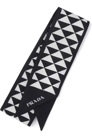Prada Triangle-logo twill scarf