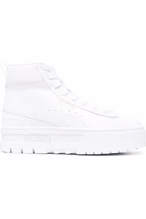PUMA Logo-print chunky high-top leather sneakers