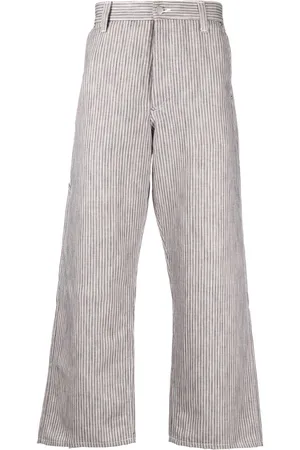 JUNYA WATANABE Stripe-pattern cropped trousers