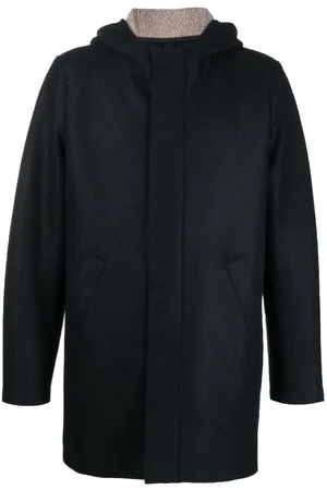 Harris Wharf London Hooded felt coat