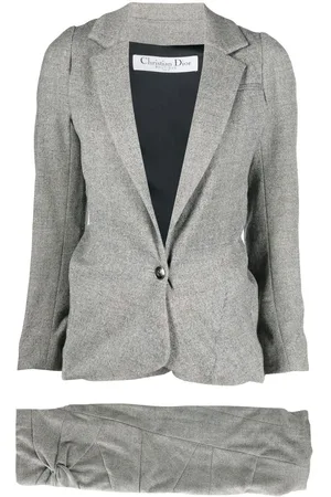 Dior 1990s gathered-detailed skirt suit