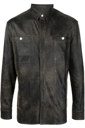 MISBHV Long-sleeve faux-leather shirt