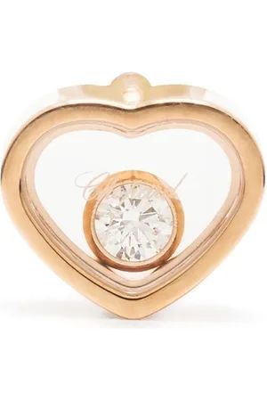 Chopard 18kt rose gold My Happy Heart diamond stud earring