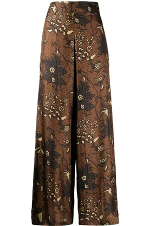 BIYAN Floral-print silk palazzo pants