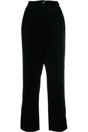VALENTINO GARAVANI 1980s velvet straight-legged trousers