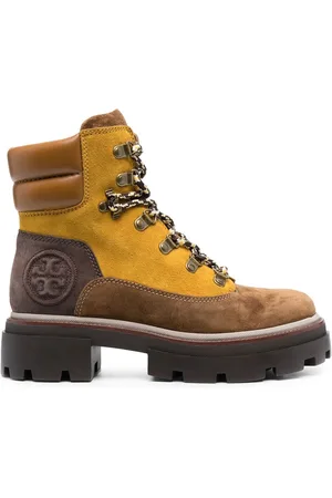 Tory Burch Colour-block panelled leather ankle boots