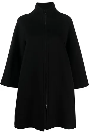 GIANLUCA CAPANNOLO Zipped high-neck felted coat