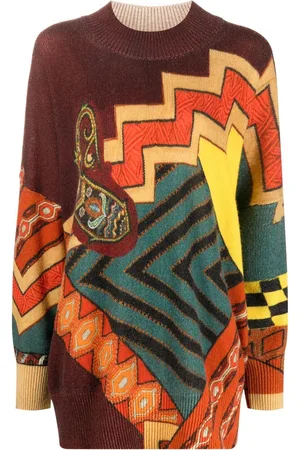 Etro Geometric-print wool jumper