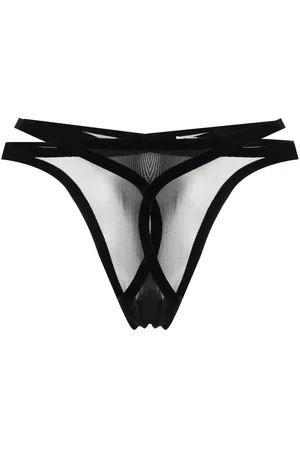 Wolford X Mugler Flock Shaping thong