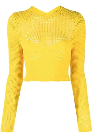AMBUSH Crochet-hearts cropped jumper