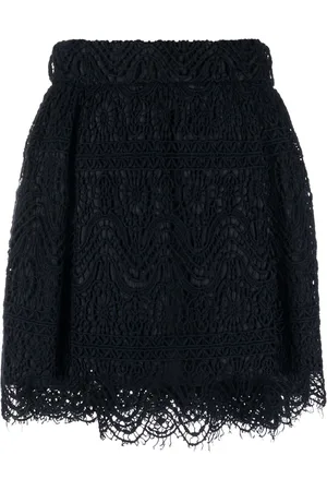 VALENTINO GARAVANI 2000 lace-detailed A-line skirt