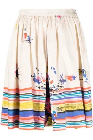 VALENTINO GARAVANI 2000 abstract-print cotton skirt