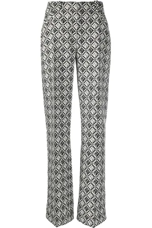 Marine Serre Moon Diamant-print tailored trousers
