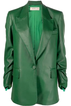 BLANCA Polished-finish single-breasted blazer