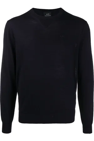 Armani Exchange Embroidered logo virgin wool jumper
