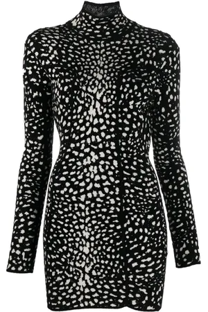 Roberto Cavalli Leopard jacquard mini dress