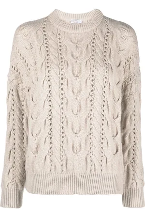 Brunello Cucinelli Openwork cable-knit jumper