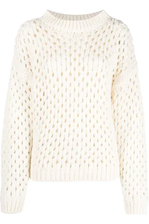 ALYSI Open-knit crew neck jumper