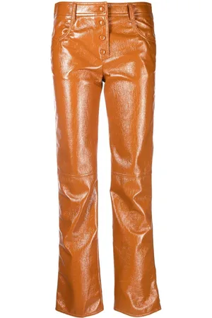 Msgm Patent straight-leg trousers