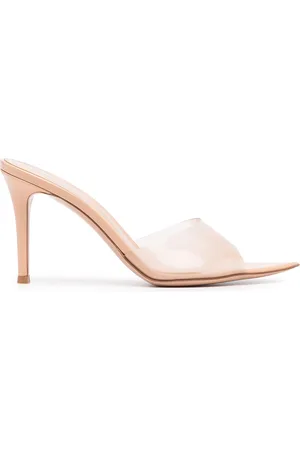 Gianvito Rossi Elle 85mm transparent-strap mules