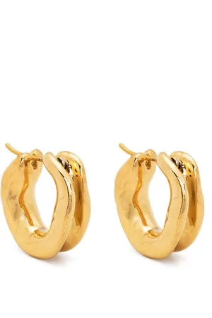 Vann Jewelry Asymmetric rounded hoop earrings