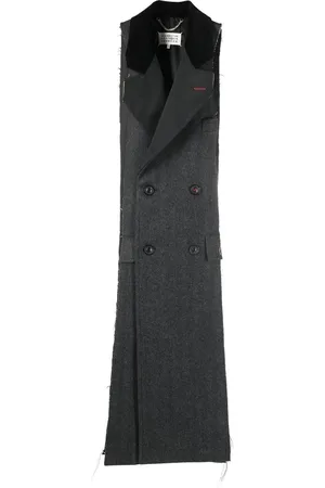 Maison Margiela Spliced double-breasted sleeveless coat
