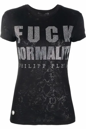 Philipp Plein Crystal-embellished snake-print T-shirt