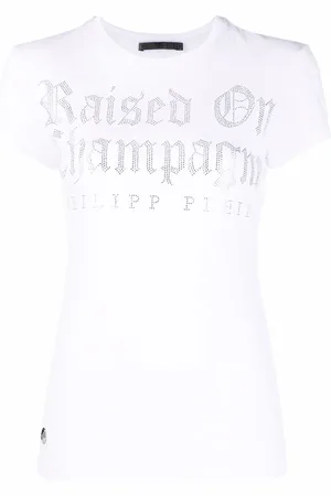 Philipp Plein Crystal-embellished snake-print T-shirt