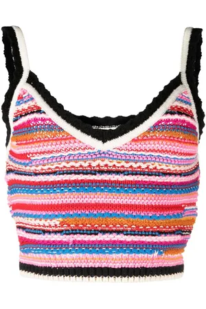Dsquared2 Striped crochet-knit vest