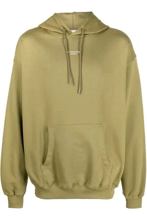 Drôle de Monsieur Slogan-print drawstring hoodie