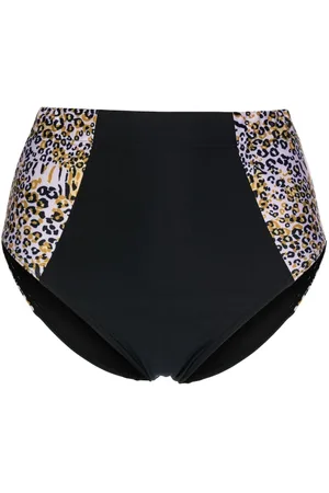 Duskii High-waisted leopard-print bikini bottoms