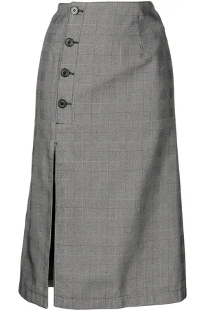 Rokh Button-front midi skirt