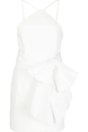 Rebecca Vallance Grace bow-detail halterneck minidress