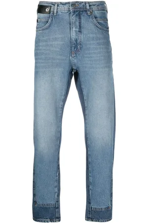 Neil Barrett Two-tone straight-leg jeans