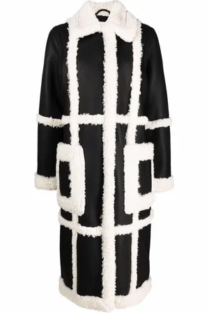 Stand Studio Panelled faux shearling coat