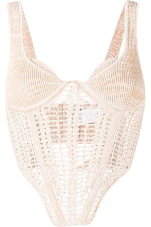 DION LEE Crochet corset top