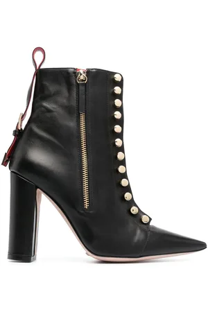 HARDOT Buckle-detail leather ankle boots