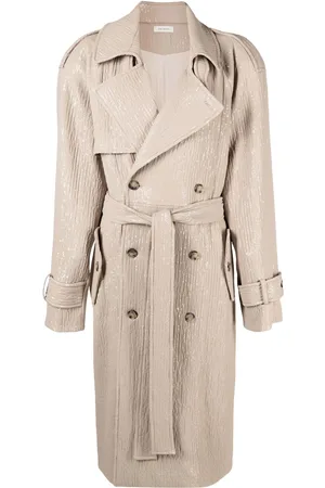 The Mannei Soria sequin silk trench coat