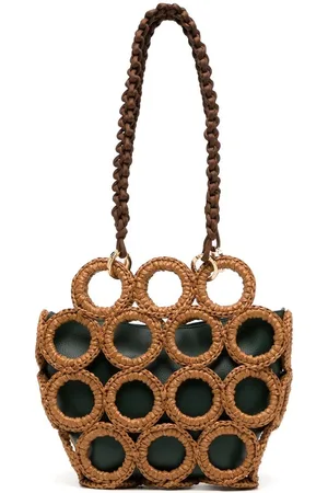 0711 Interwoven hoop-design tote bag