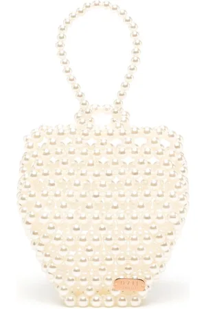 0711 Strawberry beaded tote bag