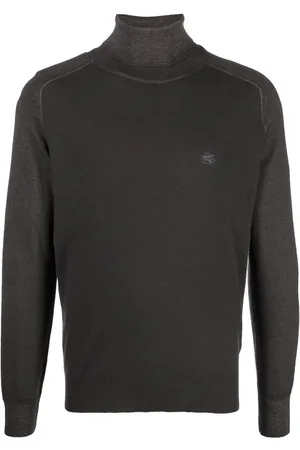 Etro Logo-embroidered roll-neck jumper