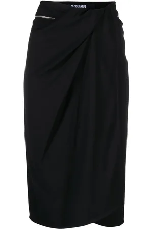 Jacquemus Bodri gathered midi skirt