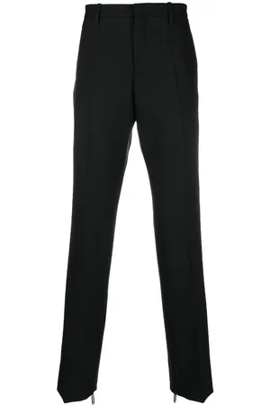 OFF-WHITE Paperclip-detail straight-leg trousers