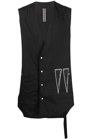 Rick Owens Logo-print sleeveless coat
