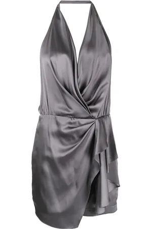 Michelle Mason Side gathered-detail dress